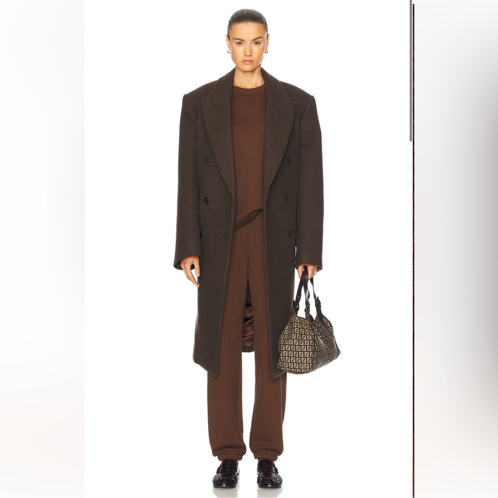 Eterne Set Oversized Crewneck Sweatshirt Classic Sweatpant Chocolate Brown Sweat